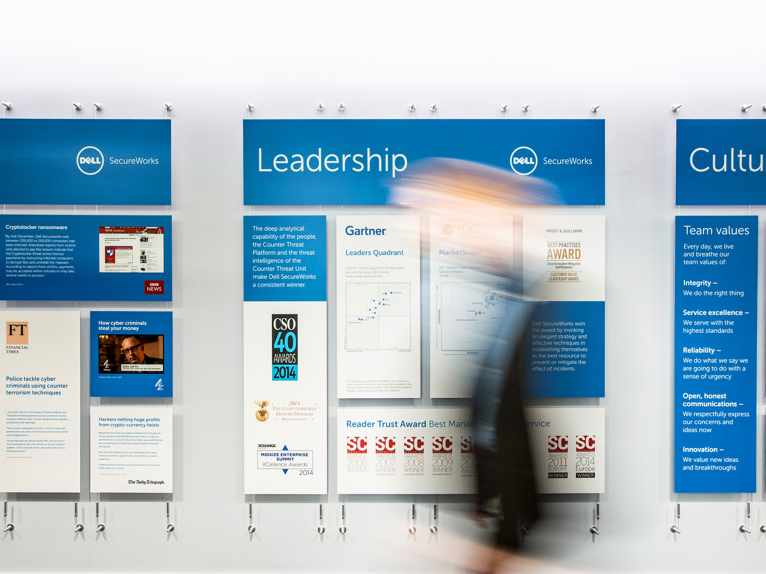 Dell Secureworks - Environmental & Experiential Design - Wall of Fame